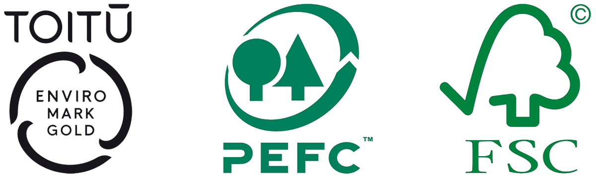 Sustainability Toitu PEFC FSC